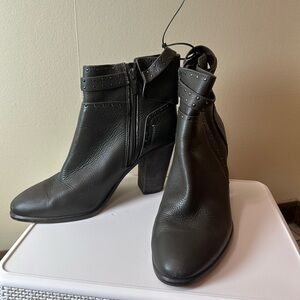 Vince Camuto Black Ankle Booties with Studded Straps